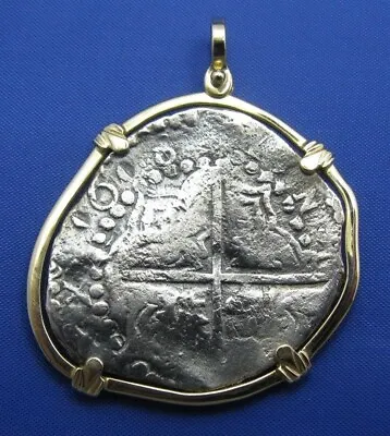 Large Piece Of 8 Pirate Doubloon Atocha Shipwreck Treasure Coin Replica Pendant • $750