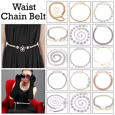 Ladies Waist Chain Belts For Western Dresses Wedding Party Gowns Dinner Clothing • £7.79