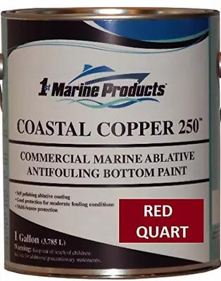 Marine Coastal Copper 250 Ablative Antifouling Bottom Boat Paint RED QUART • $42.45