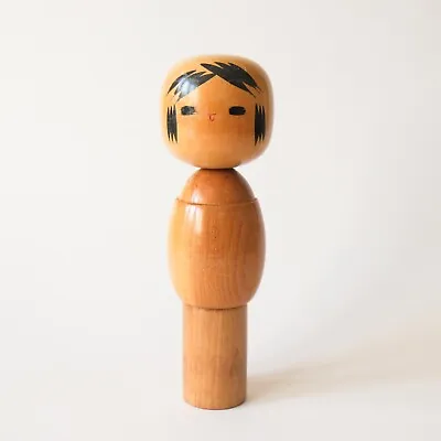 KOKESHI Doll 7.5  Japanese Wooden Figure Ornament Statue - Simple Cute #4 • £20