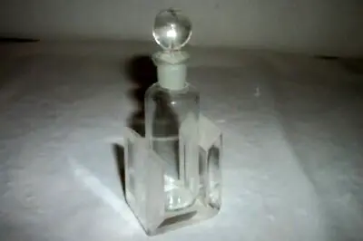 ART DECO LUCITE GLASS PERFUME BOTTLE MINIATURE ARCHITECTURAL 1920s ANTIQUE • $58.99