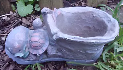 Latex Turtles Planter Mold Plaster Concrete Casting Pot Mould 9 L X 4 H X 5 W • $89.95