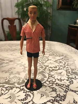 Original Ken Doll  1962 Blond Hair Red & White Top Blue Swim Trunks Vintage. • $2.25