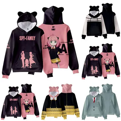 SPY×FAMILY Anime Men Women Hoodie Cat Ear Hooded Sweatshirt Casual Pullover Top' • £11.96