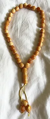 Vintage Amber Lucite Ottoman Prayer Beads • $25