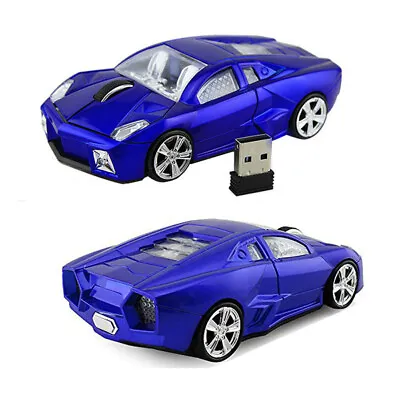 £10.79 • Buy 2.4GHZ Lamborghini Car Optical USB Wireless Mouse Gaming Laptop PC WAC W10 Mice