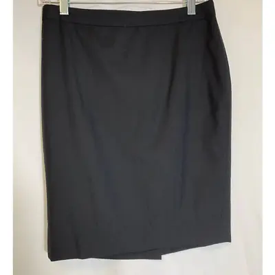 J. Crew Black No 2 Pencil Skirt 100% Wool Sz 2 • $5.35