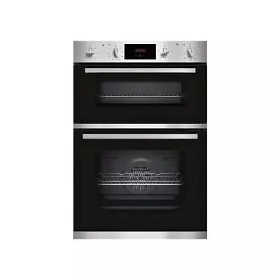 Neff U1GCC0AN0B N30 Built In Electric Double Oven Black & Steel New 2 Year Wrnty • £699