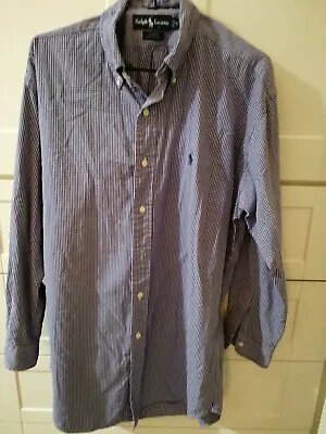 Ralph Lauren Checkered Shirt Medium Blake 100% Cotton • £9.99