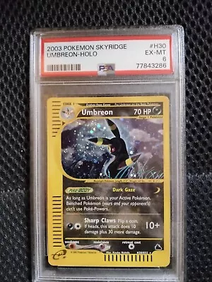 Pokemon Card-Umbreon-EXC/MINT-GRAAD-PSA6-Holo-Skyridge-H30/H32 • $831.59