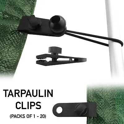 Tarpaulin Clip Tent Tarp Eyelet Tighten Grip Thumb Screw Heavy Duty Clamp Buckle • £3.99