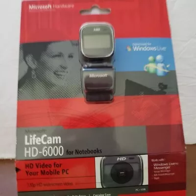 Microsoft LifeCam HD-6000 For Notebook 720p HD 360° Rotation • $19.99