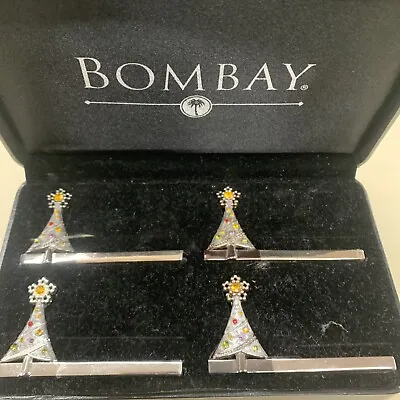 Bombay Set Of 4 Christmas TREE Place Card Holders Mini Table Decor • $13.99