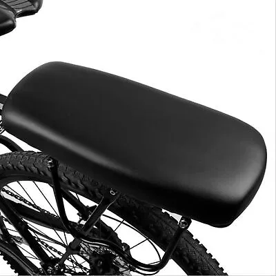 Bicycle Rear Seat Waterproof PU Leather Sponge Back Seat Cushion Mat Rack Bikes • $17.91
