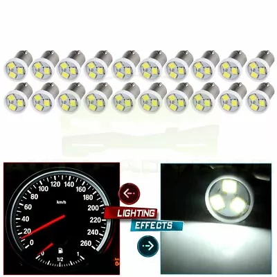 20X BA9S LED INSTRUMENT CLUSTER GAUGES ASH TRAY GLOVE BOX LIGHT BULBS White New • $8.69