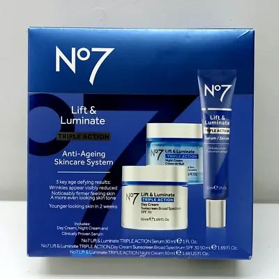 No7 Lift & Luminate Triple Action Skincare System Anti-Ageing Kit 01/2025+ NEW • $36.96