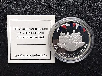 Falkland Islands 1952-2002 Silver Proof Piedfort 50 Pence Coin ~ Balcony Scene • £49.99
