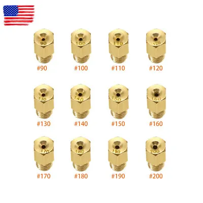 12Pcs Carburetor Main Jets For Mikuni VM TM Carb #90 - #200 Power Jet Motorcycle • $8.95