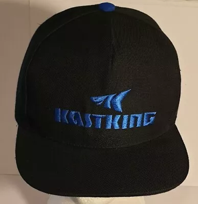 Kastking Fishing Reels Snapback Cap Black Adjustable Embroided Logos Front  • £13.08