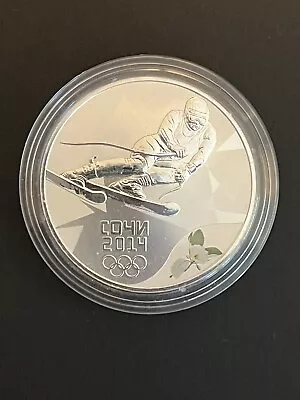 3 Roubles 2014 Sochi Olympic Winter Games Alpine Skiing .925 Silver W/box&coa • $60