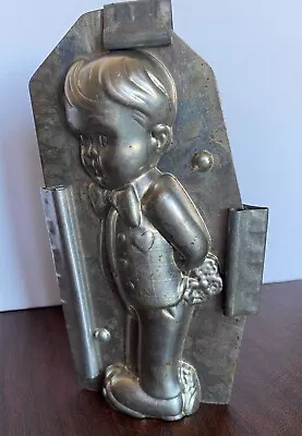 Vintage Young Gentleman Metal Chocolate Mold • $30