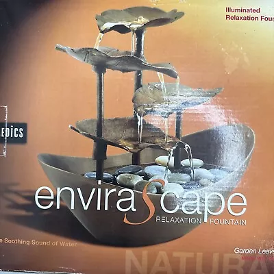 Homedics Envirascape Garden Leaves Illuminated Relaxation Fountain WFL-GDN NEW! • $50