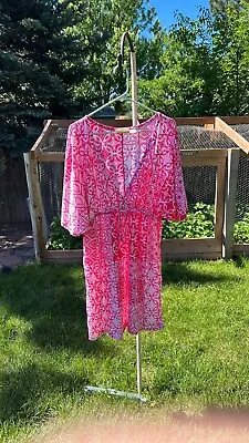 NWOT Allison Brittney Knit Pink And White Maternity Dress • Large • $19