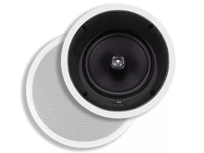 Monoprice 2-Way Fiber In-Ceiling Speakers - 8in With 15  Angled Drivers (Pair) • $101.01