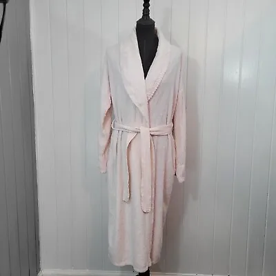 VTG Victoria's Secret Gold Label Chenille Bath Robe House Coat USA Sz M Pink Y2K • $40.49