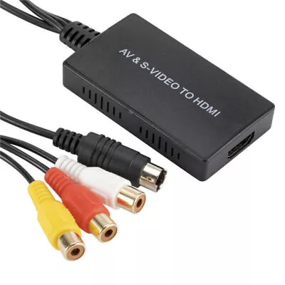 AV+s To HDMI Converter RCA To HDMI S Terminal To  HDMI Composite Video To HDMI • £11.08