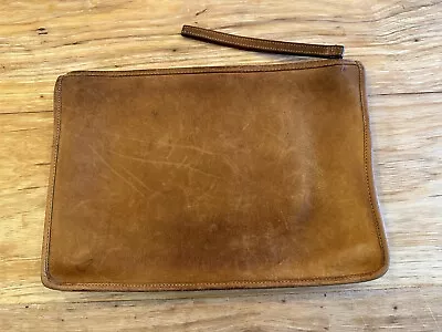 Vintage COACH Leather Brown Slim Clutch Portfolio Pouch Bag • $65