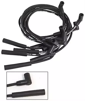 MSD 5541 8mm Black Straight Boot Wires MALE/HEI FORD Set Of 8 • $61.45