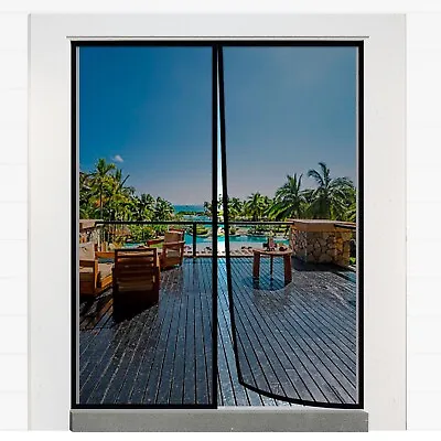 Magnetic Magic Screen Door Polyester Mesh Insect Curtain Mosquito Fly 72 X80  • $24.49