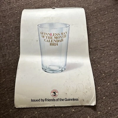 £10 • Buy Original Vintage Saucy 1984 'Guinness Calendar Guinless Man Of The Month' - RARE
