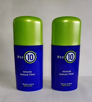 💚 (2-PACK) IT'S A 10 Miracle Texture Fiber 3.4 Oz Rare  Discontinued 💙 HTF 💚 • $68.95