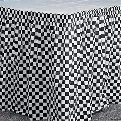Black Checker Table Skirting Car Racing Party Decoration • $9.39