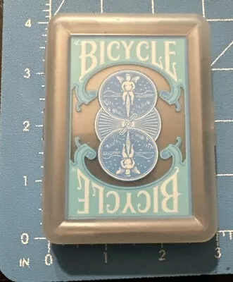 Vntg  Bicycle Standard Poker Playing Cards Clear Transparent Blue Complete Deck • $9.99