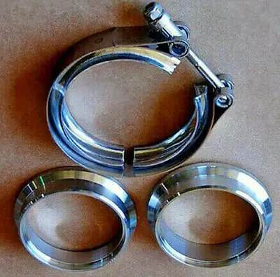 $48.40 • Buy 2.75  V Band Clamp Flange Kit 2 3/4  Steel Exhaust Vband MALE FEMALE MILD STEEL