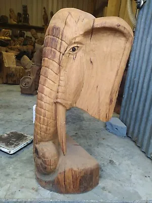 £350 • Buy Great Christmas Gift Idea Elephant Sussex Chainsaw Carving Garden Wooden Art