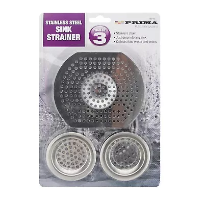 Sink Strainer Plug Kitchen Steel Basin Waste Drain Bath Filter Hair Trap Hole • £2.95