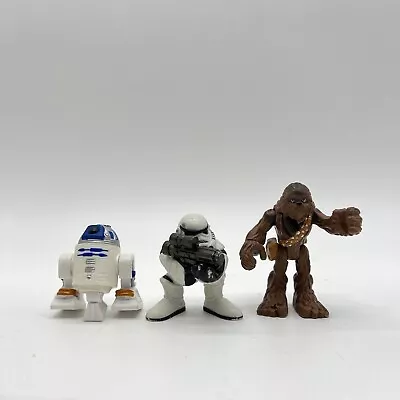 Hasbro Star Wars Figure Toy Lot Of 3 Chewbacca R2D2 Storm Trooper Cake Toppers • $9.99