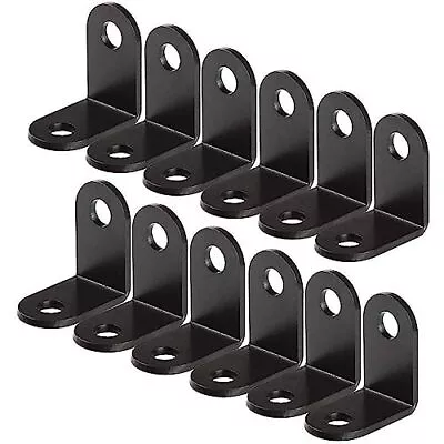 20Pcs Black Stainless Steel Corner Code L Shaped Right Angle Brackets Shelf S... • $19