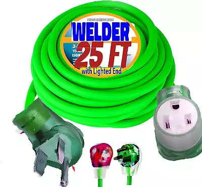 8/3 Welder Extension Cord 25 Ft 10000 Watts Nema 6-50 250-Volt Welder Extension • $105.64