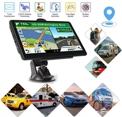 7  HD Screen Car Truck GPS Navigation Navigator Sat Navi Map 8GB 128MB MP3 MP4 • $51.58