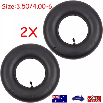 2X 13  Inner Tube 3.50/4.00-6 Bent Valve Wheel Lawn Mower Trolley Golf Cart Tyre • $21.59