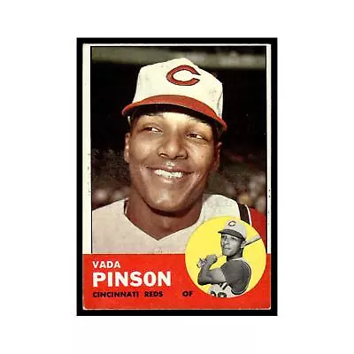 1963 Topps Baseball Card Vada Pinson Reds #265 • $9.50