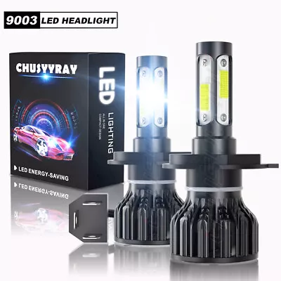 H4 9003 LED Headlight Bulbs Conversion Kit Hi/Low Dual Beam For Car & Motorcycle • $15.99