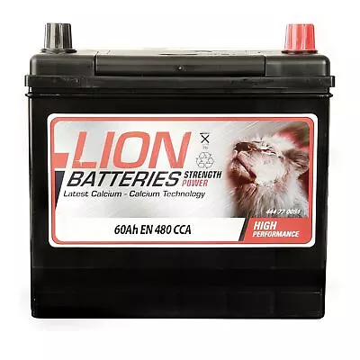 Lion Car Battery 005 12V 3 YEAR GUARANTEE 60aH 480CCA 0/1 444770051 Replacement • £56.70