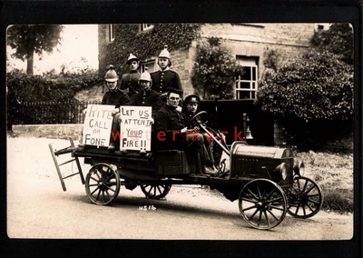 £24 • Buy Chipping Norton Fire Brigade Jovial Mood In Early Automobile Rp Pc E20c - Uk2917