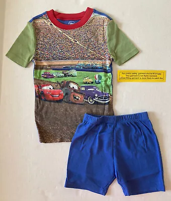 NWT Disney Store 5 5T Cars Lightning McQueen Mater Doc Short PJ Pal Pajama Set • $24.95